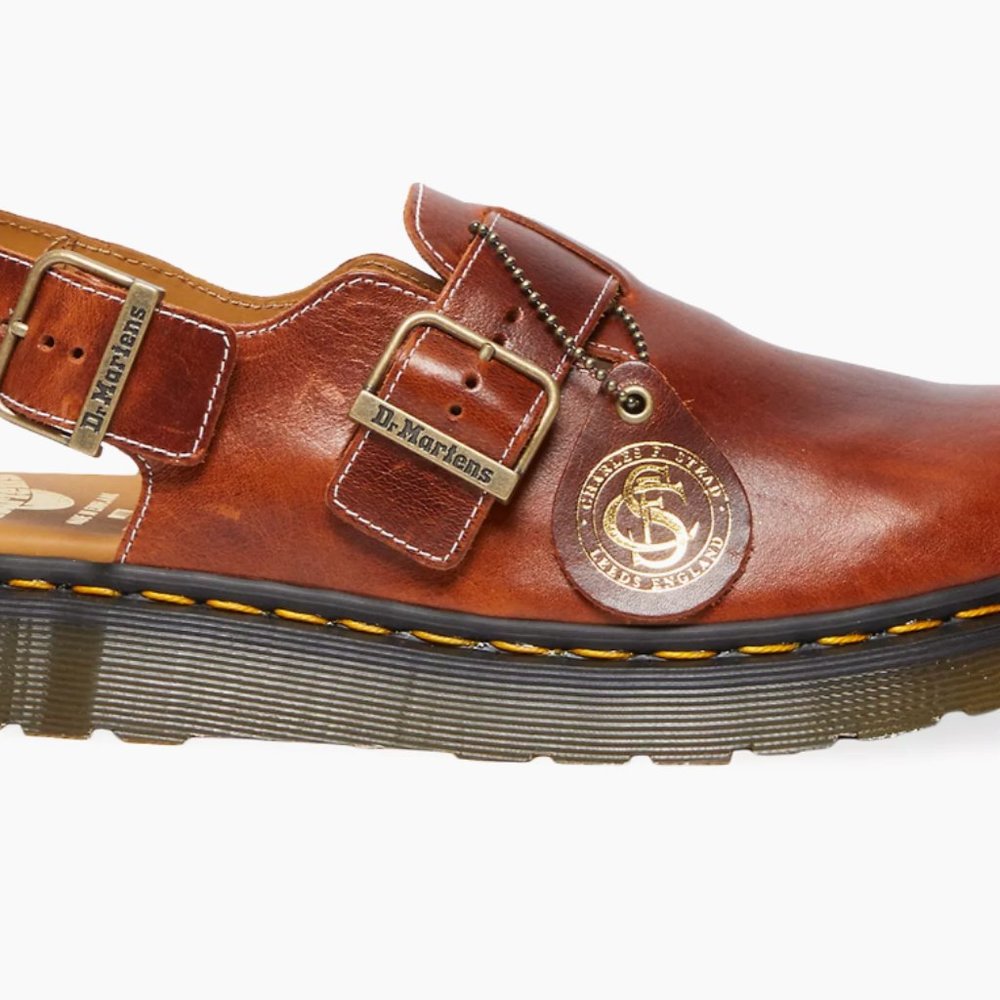 Handcrafted/Made in England Dr. Martens Jorge Leather Mules in Heritage Tan